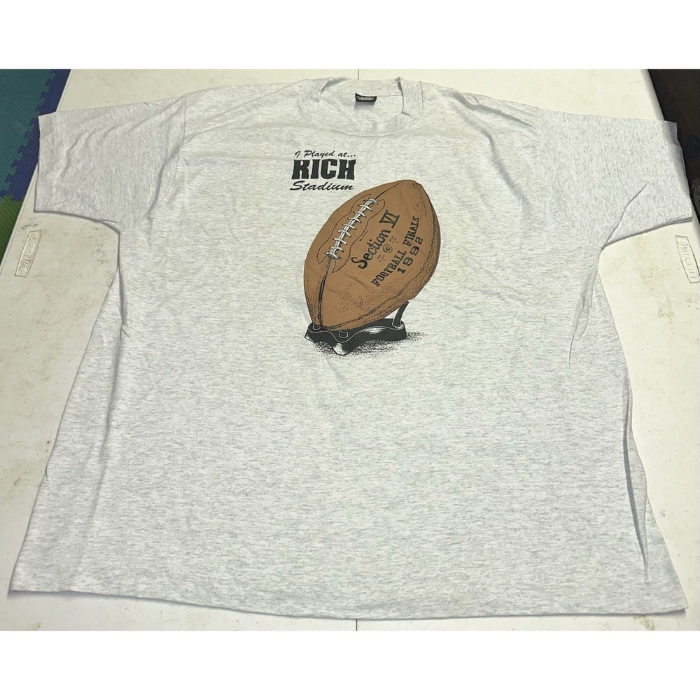Buffalo Bills Vintage 90's‎ Rich Stadium Gray Single Stitch T-Shirt 2XL Football